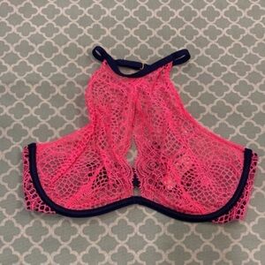 Victoria’s Secret Crochet Lace Unlined High Neck 32D  NWT
